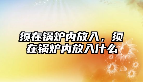 須在鍋爐內(nèi)放入，須在鍋爐內(nèi)放入什么