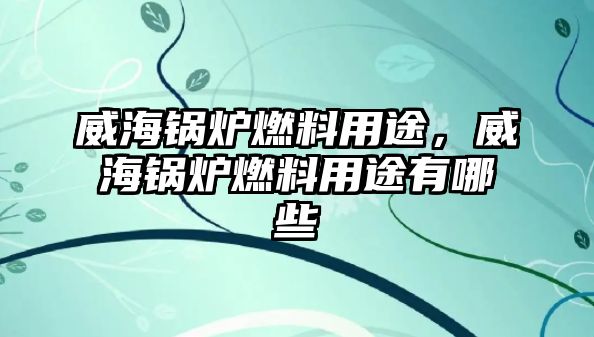 威海鍋爐燃料用途，威海鍋爐燃料用途有哪些