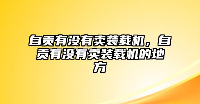 自貢有沒有賣裝載機(jī)，自貢有沒有賣裝載機(jī)的地方