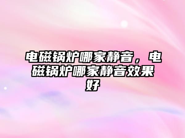 電磁鍋爐哪家靜音，電磁鍋爐哪家靜音效果好