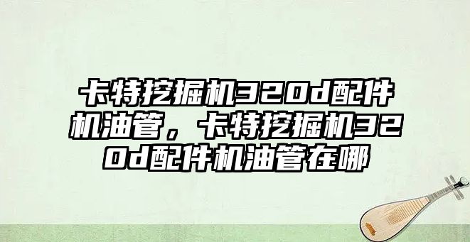 卡特挖掘機320d配件機油管，卡特挖掘機320d配件機油管在哪