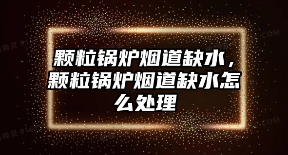 顆粒鍋爐煙道缺水，顆粒鍋爐煙道缺水怎么處理