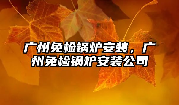 廣州免檢鍋爐安裝，廣州免檢鍋爐安裝公司