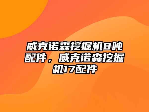 威克諾森挖掘機(jī)8噸配件，威克諾森挖掘機(jī)17配件