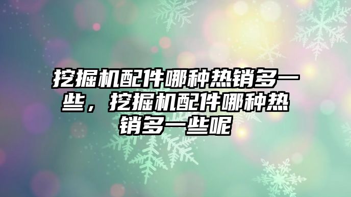 挖掘機(jī)配件哪種熱銷多一些，挖掘機(jī)配件哪種熱銷多一些呢