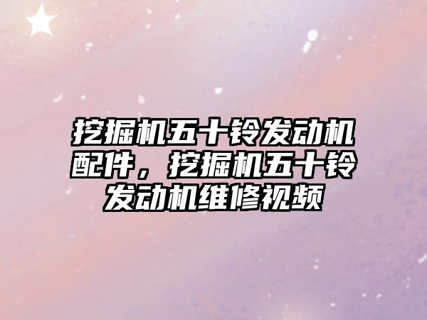 挖掘機五十鈴發(fā)動機配件，挖掘機五十鈴發(fā)動機維修視頻