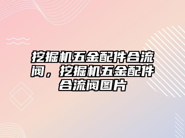 挖掘機(jī)五金配件合流閥，挖掘機(jī)五金配件合流閥圖片