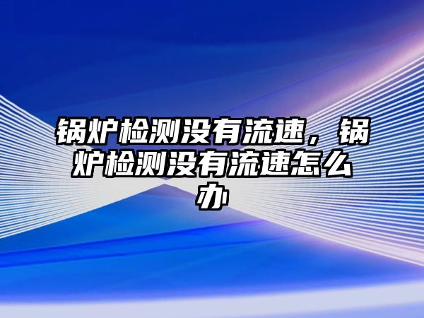 鍋爐檢測(cè)沒(méi)有流速，鍋爐檢測(cè)沒(méi)有流速怎么辦