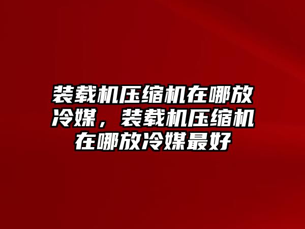 裝載機(jī)壓縮機(jī)在哪放冷媒，裝載機(jī)壓縮機(jī)在哪放冷媒最好