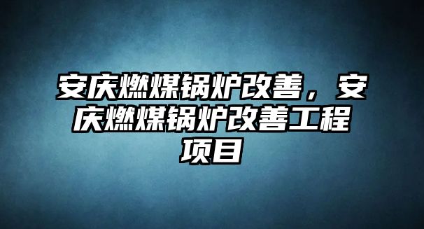 安慶燃煤鍋爐改善，安慶燃煤鍋爐改善工程項目