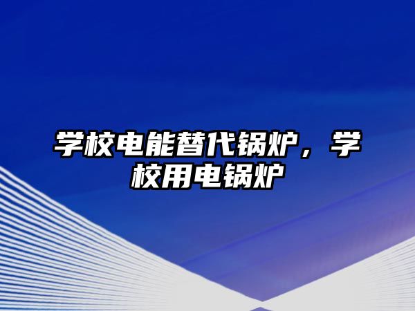 學校電能替代鍋爐，學校用電鍋爐