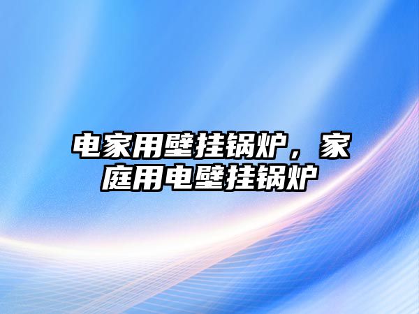 電家用壁掛鍋爐，家庭用電壁掛鍋爐