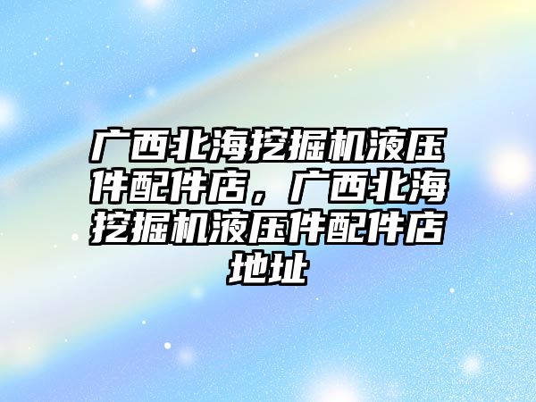 廣西北海挖掘機(jī)液壓件配件店，廣西北海挖掘機(jī)液壓件配件店地址