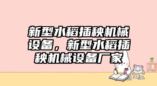 新型水稻插秧機(jī)械設(shè)備，新型水稻插秧機(jī)械設(shè)備廠家