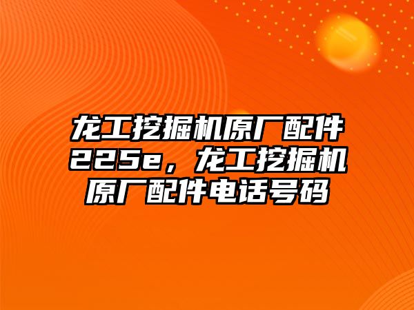 龍工挖掘機原廠配件225e，龍工挖掘機原廠配件電話號碼