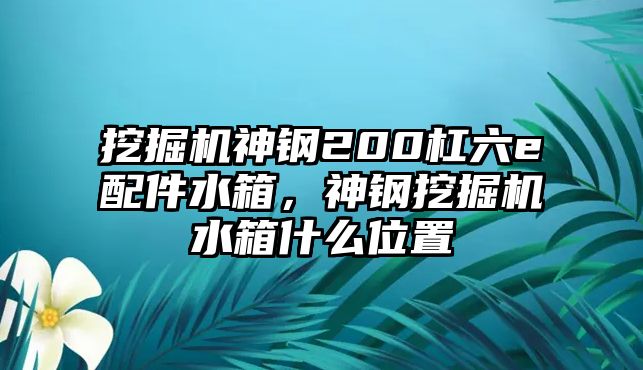 挖掘機(jī)神鋼200杠六e配件水箱，神鋼挖掘機(jī)水箱什么位置