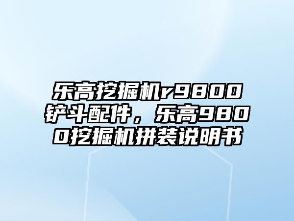 樂高挖掘機r9800鏟斗配件，樂高9800挖掘機拼裝說明書