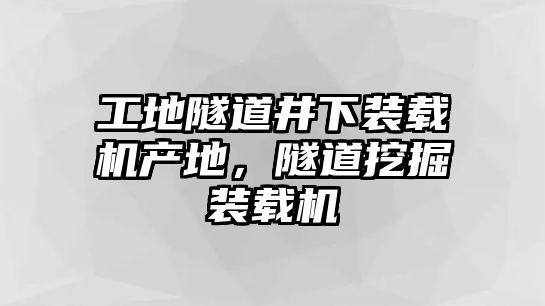 工地隧道井下裝載機(jī)產(chǎn)地，隧道挖掘裝載機(jī)