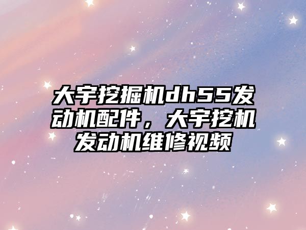 大宇挖掘機dh55發(fā)動機配件，大宇挖機發(fā)動機維修視頻