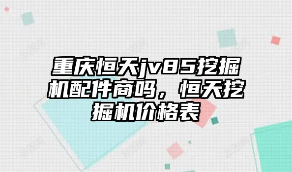 重慶恒天jv85挖掘機配件商嗎，恒天挖掘機價格表