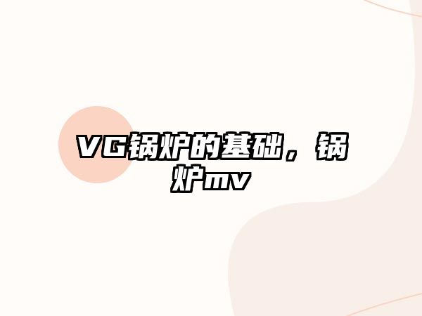 VG鍋爐的基礎(chǔ)，鍋爐mv