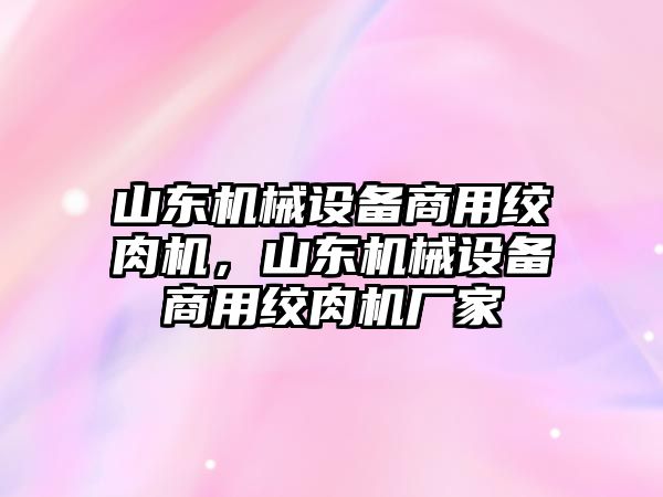 山東機械設(shè)備商用絞肉機，山東機械設(shè)備商用絞肉機廠家