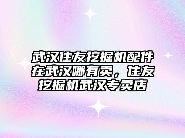 武漢住友挖掘機配件在武漢哪有賣，住友挖掘機武漢專賣店