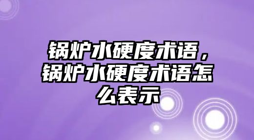 鍋爐水硬度術(shù)語，鍋爐水硬度術(shù)語怎么表示