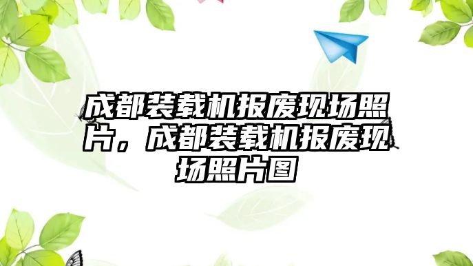 成都裝載機報廢現(xiàn)場照片，成都裝載機報廢現(xiàn)場照片圖