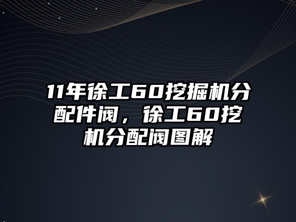 11年徐工60挖掘機(jī)分配件閥，徐工60挖機(jī)分配閥圖解