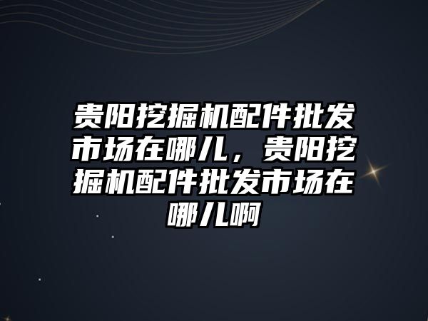 貴陽挖掘機(jī)配件批發(fā)市場在哪兒，貴陽挖掘機(jī)配件批發(fā)市場在哪兒啊