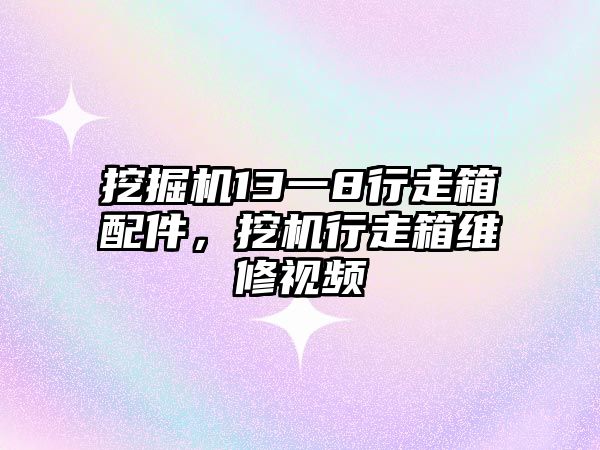 挖掘機13一8行走箱配件，挖機行走箱維修視頻