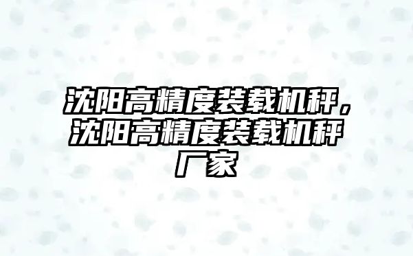 沈陽高精度裝載機秤，沈陽高精度裝載機秤廠家