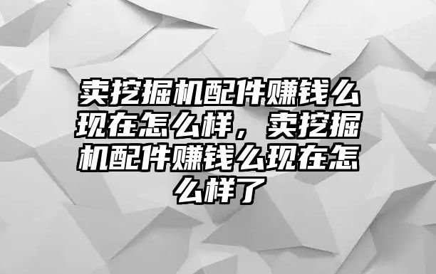 賣挖掘機配件賺錢么現(xiàn)在怎么樣，賣挖掘機配件賺錢么現(xiàn)在怎么樣了