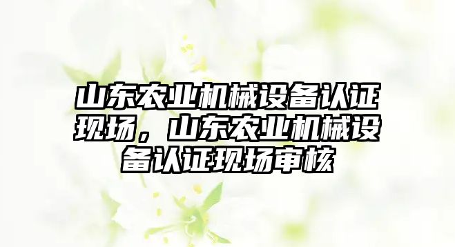 山東農(nóng)業(yè)機械設備認證現(xiàn)場，山東農(nóng)業(yè)機械設備認證現(xiàn)場審核