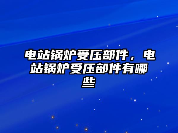 電站鍋爐受壓部件，電站鍋爐受壓部件有哪些