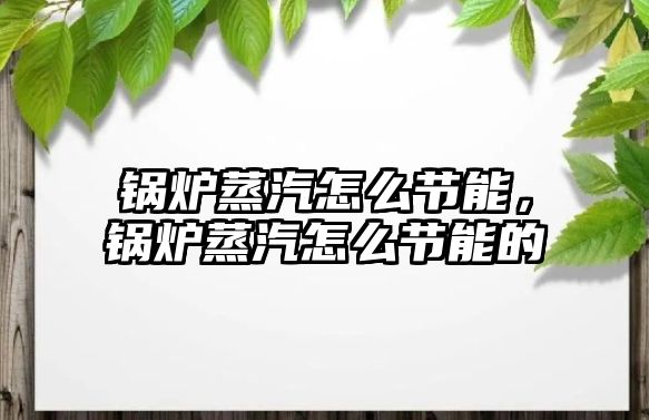 鍋爐蒸汽怎么節(jié)能，鍋爐蒸汽怎么節(jié)能的