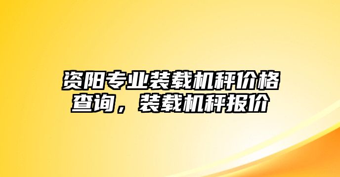 資陽(yáng)專(zhuān)業(yè)裝載機(jī)秤價(jià)格查詢，裝載機(jī)秤報(bào)價(jià)