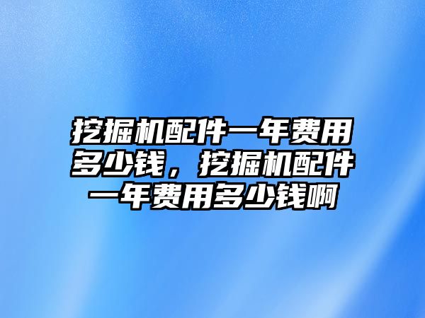 挖掘機配件一年費用多少錢，挖掘機配件一年費用多少錢啊