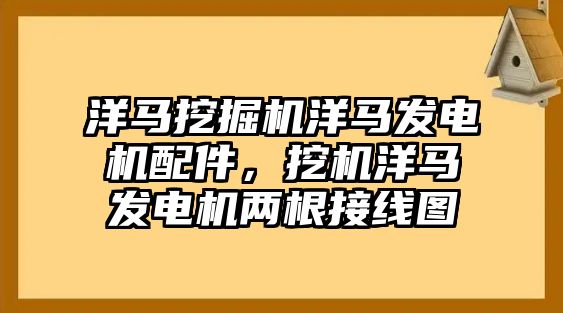 洋馬挖掘機(jī)洋馬發(fā)電機(jī)配件，挖機(jī)洋馬發(fā)電機(jī)兩根接線圖