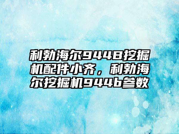 利勃海爾944B挖掘機配件小齊，利勃海爾挖掘機944b參數(shù)