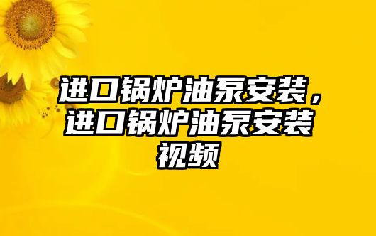 進(jìn)口鍋爐油泵安裝，進(jìn)口鍋爐油泵安裝視頻