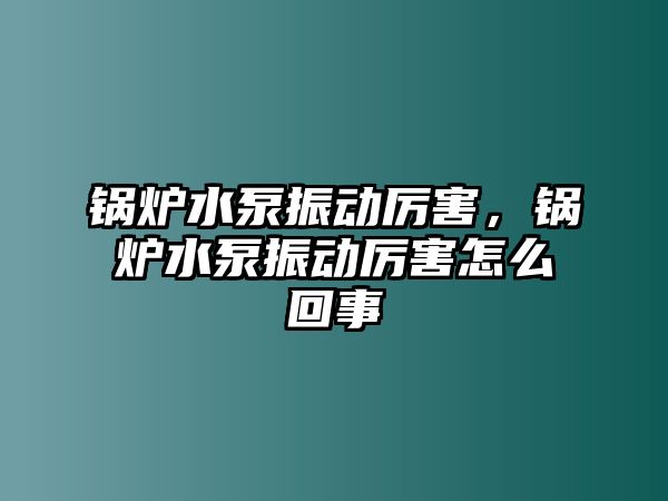 鍋爐水泵振動厲害，鍋爐水泵振動厲害怎么回事