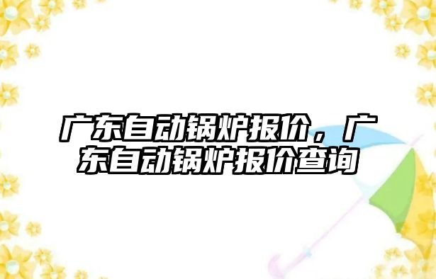 廣東自動鍋爐報價，廣東自動鍋爐報價查詢