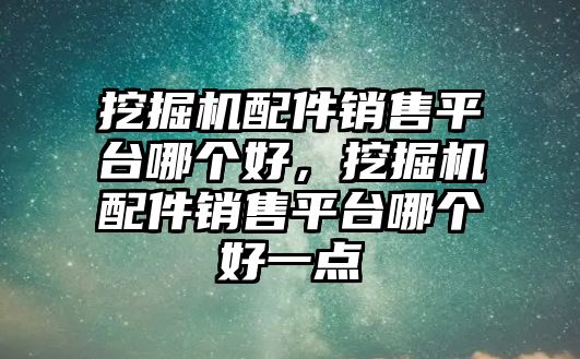 挖掘機(jī)配件銷售平臺(tái)哪個(gè)好，挖掘機(jī)配件銷售平臺(tái)哪個(gè)好一點(diǎn)